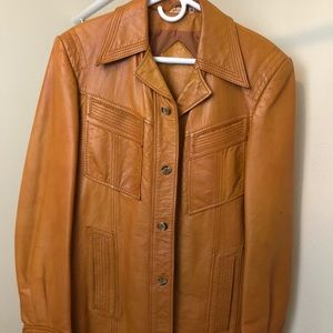 Orange Leather Jacket